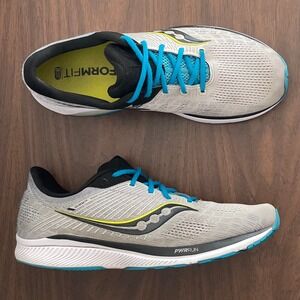 Saucony Guide‎ 14 Mens 12.5 Grey/Blue Running Shoes Comfort Casual Walking